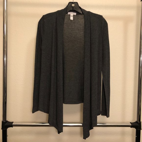 Dark Gray Long-Sleeve Cardigan Small - Picture 1 of 2